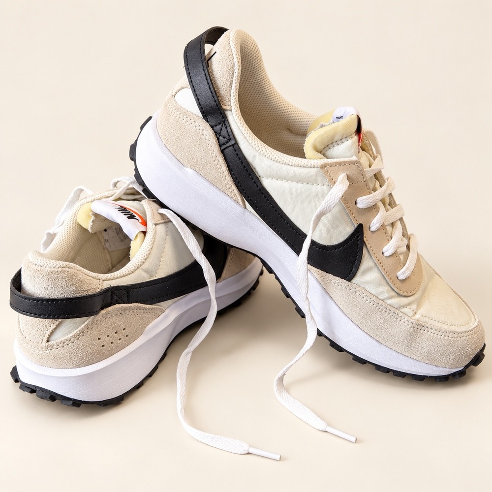 Nike Waffle Debut Women's Sneakers Size 10 Sanddrift Black DH9523-102